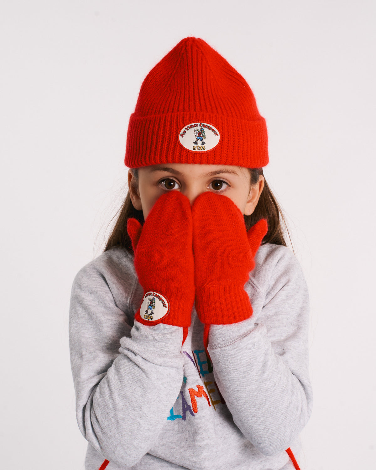 Au Vieux Campeur - Paid Holidays - Ben Kids Mittens - Red
