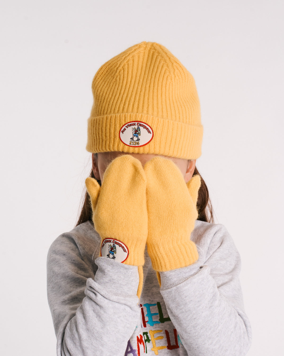 Au Vieux Campeur - Paid Holidays - Ben Kids Mittens - Yellow