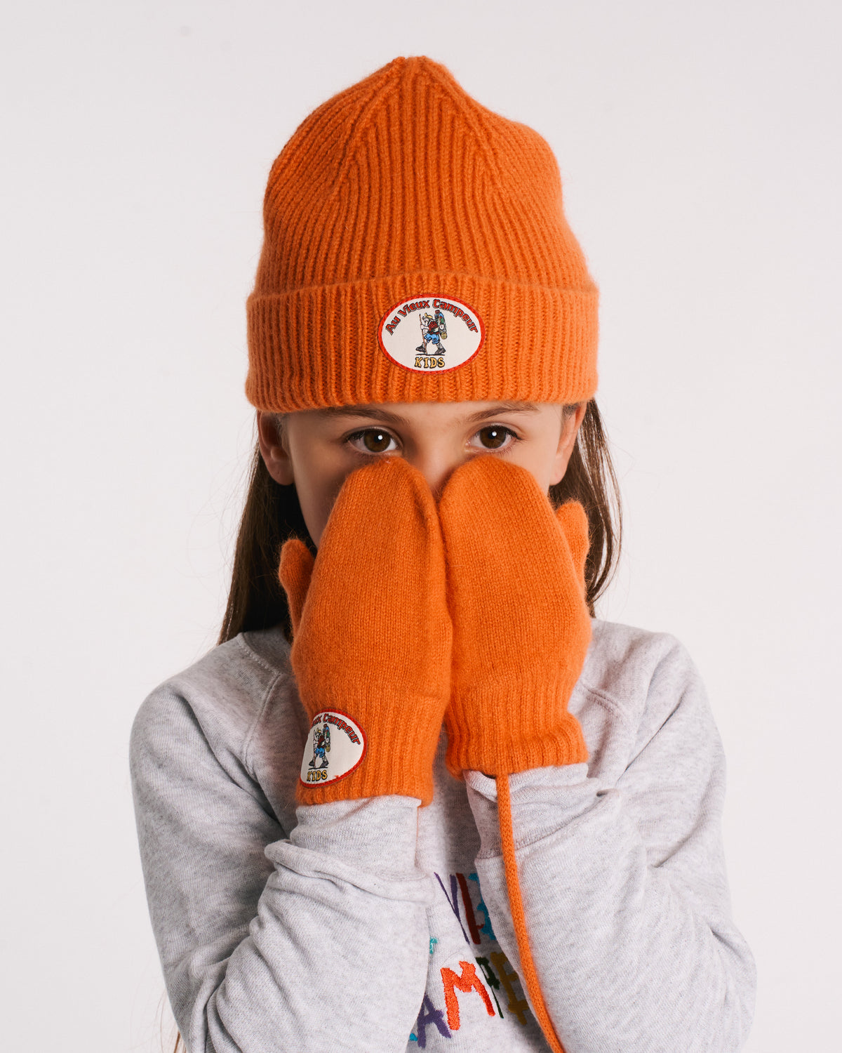 Au Vieux Campeur - Paid Holidays - Ben Kids Mittens - Orange