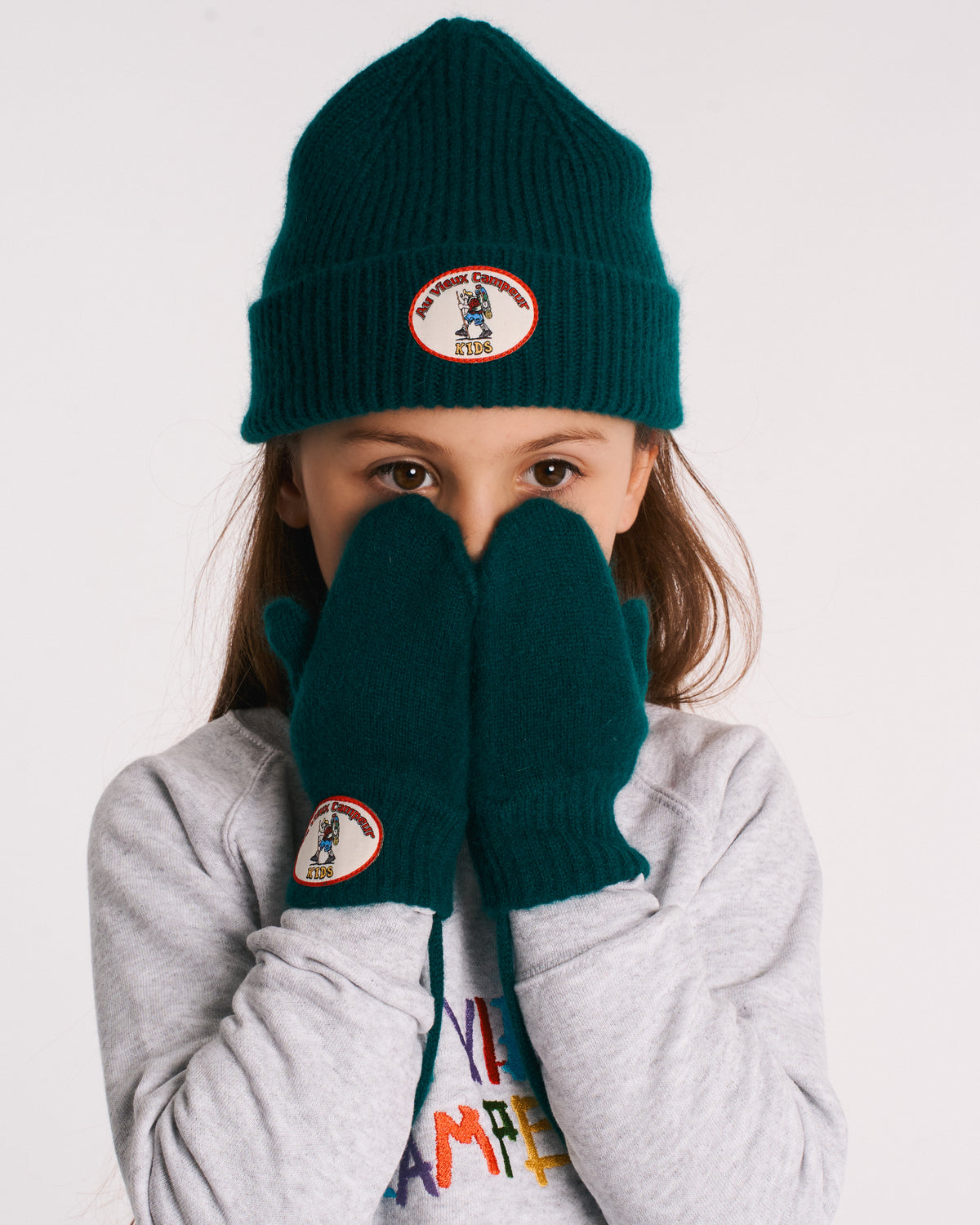 Au Vieux Campeur - Paid Holidays - Ben Kids Mittens - Forest Green