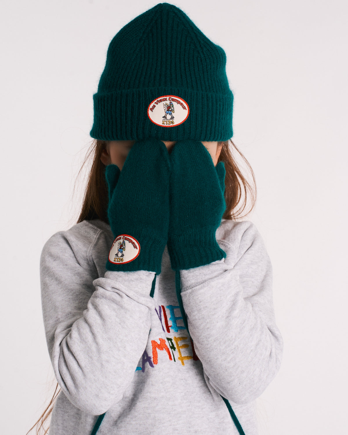 Au Vieux Campeur - Paid Holidays - Ben Kids Mittens - Forest Green