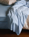 Merci - Cotton percale flat sheet - Cornflower
