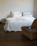 Merci - Cotton percale duvet cover - Chalk White