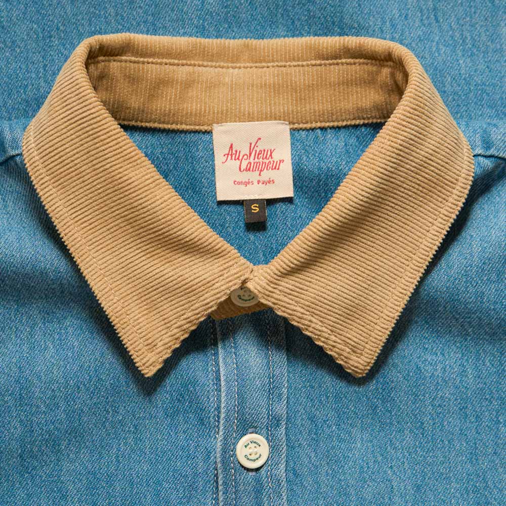 Au Vieux Campeur - Congés Payés - Marcel Shirt - Blue & White