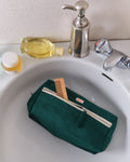 Merci - Trousse De Toilette En Lin Lavé - Vert Séquoia