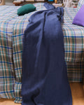 Merci - Drap Plat En Lin Lavé - Bleu Pacifique