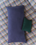 Merci - Coussin Rectangle En Lin Lavé - Bleu Pacifique