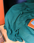 Merci - Drap Plat En Lin Lavé - Vert Séquoia