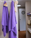 Merci - Linen bath towel - Honeycomb - Storm Violet