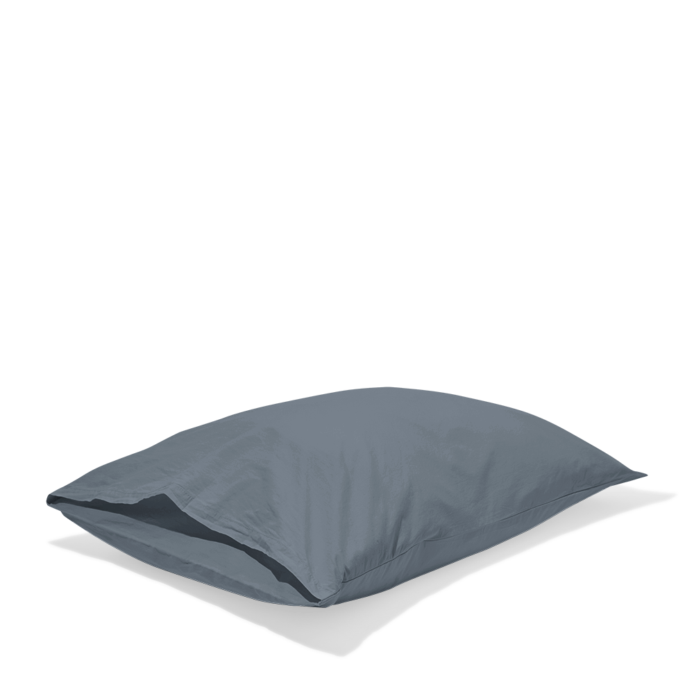 Cotton percale pillowcases - Mist Grey
