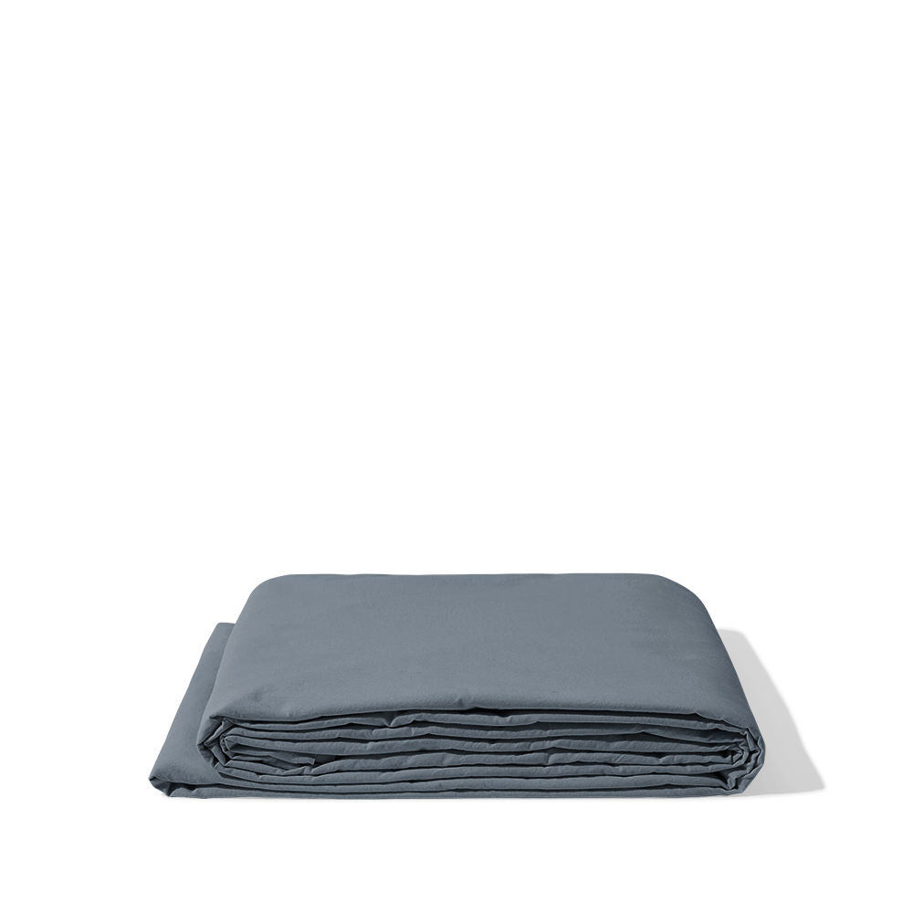 Cotton percale flat sheet - Mist Grey