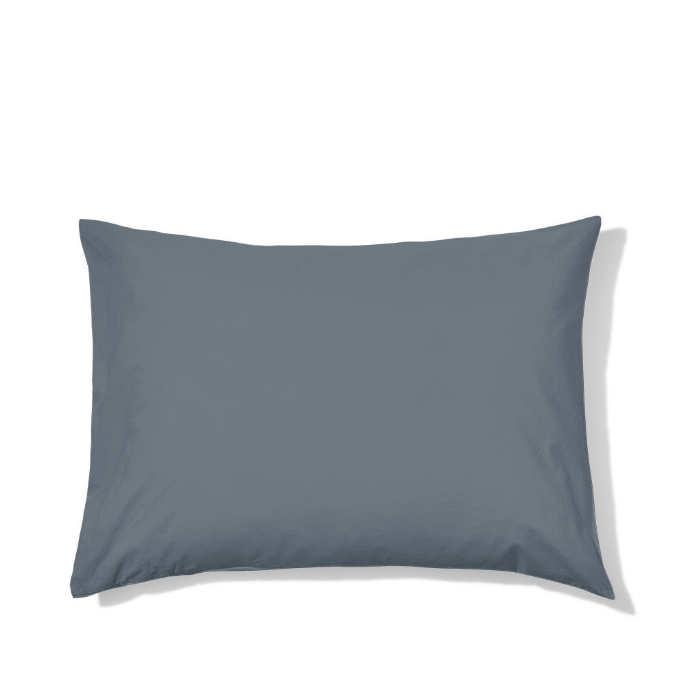 Cotton percale pillowcases - Mist Grey