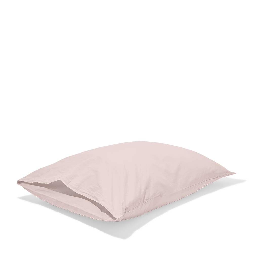 Cotton percale pillowcases - Powdered Pink