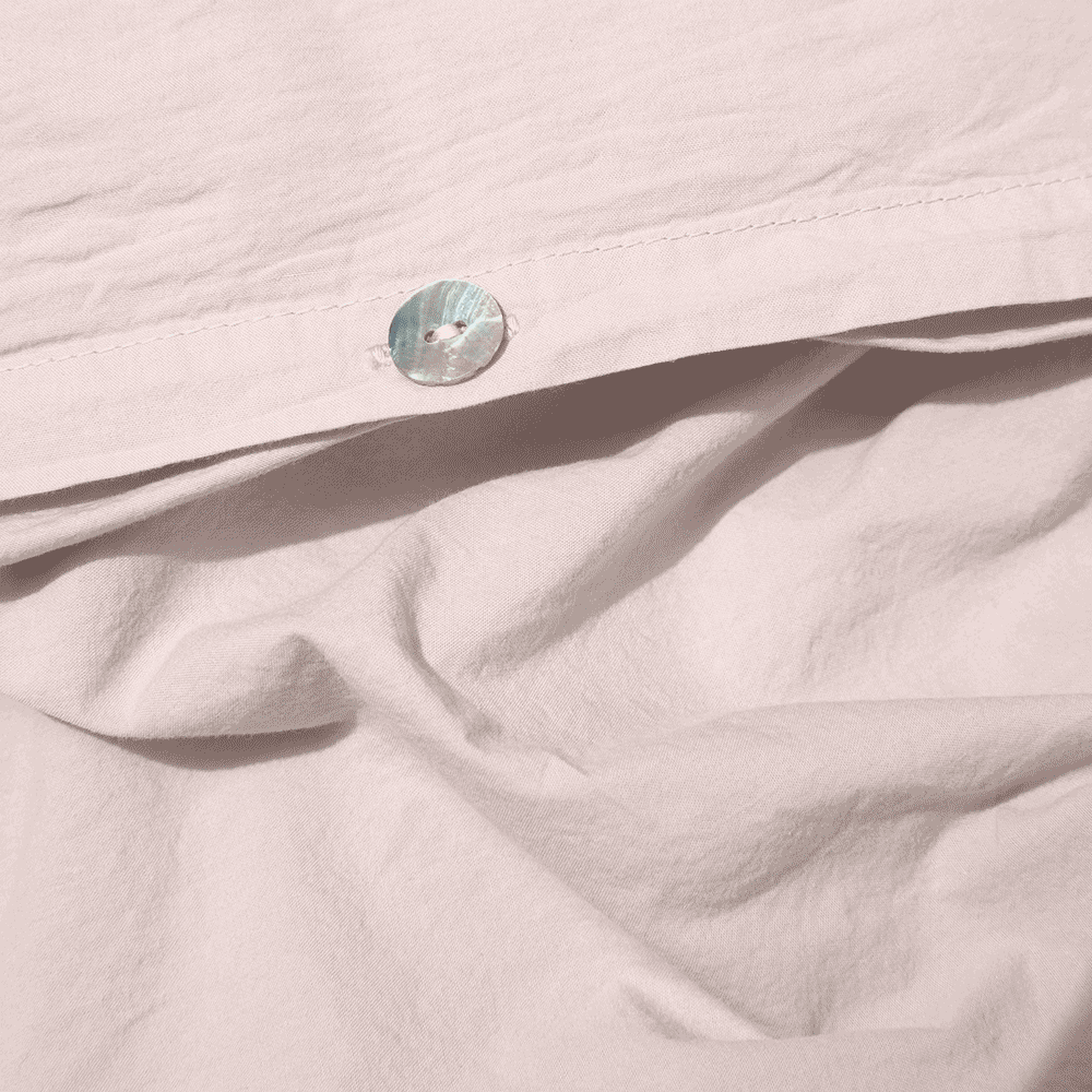 Cotton percale duvet cover - Powdered Pink
