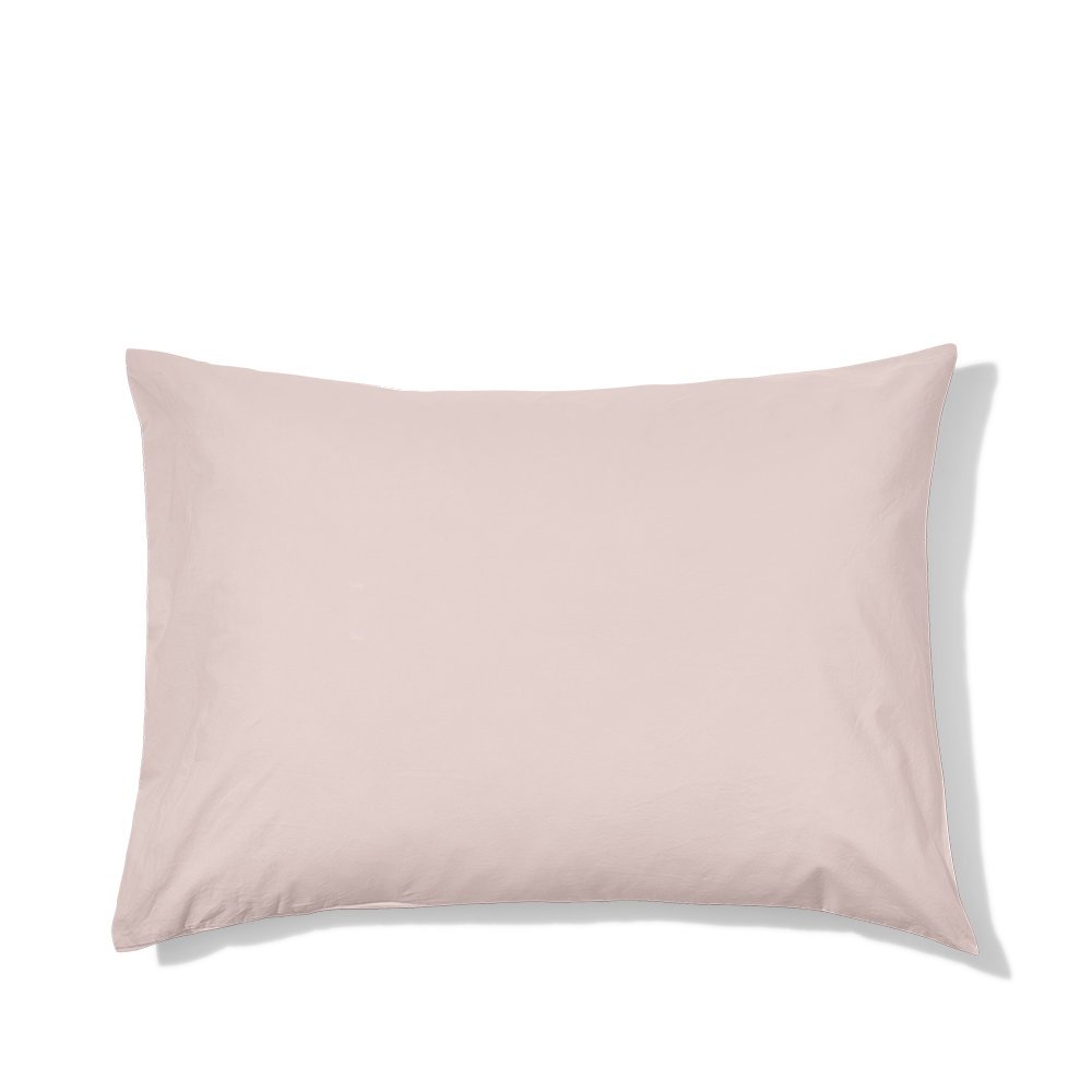 Cotton percale pillowcases - Powdered Pink