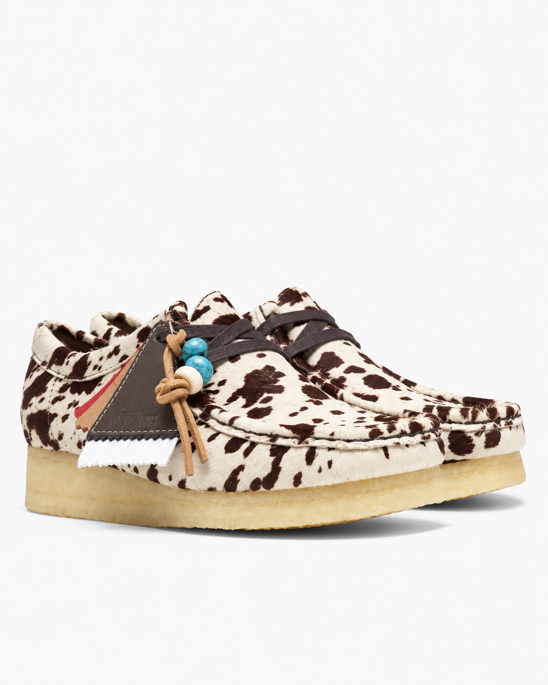 Clarks - Wallabee Moccasins - Cow Print