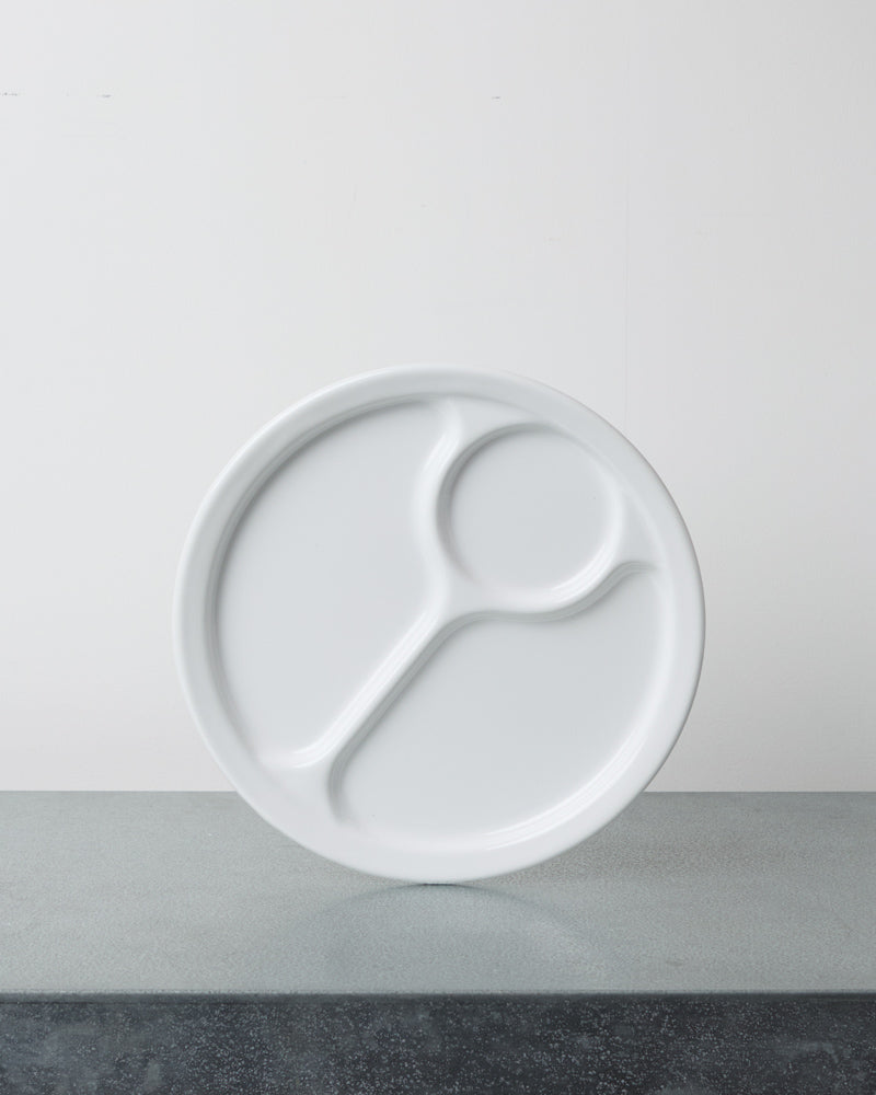 Noda Horo - Assiette À Compartiments En Email - Blanc