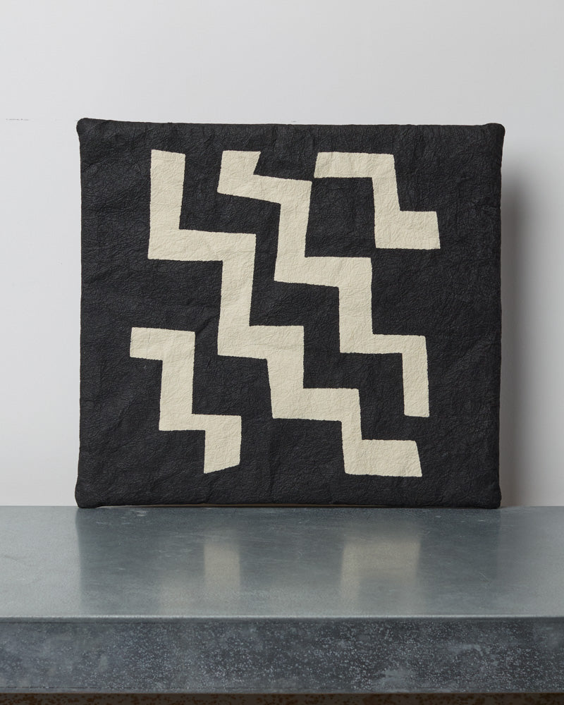 Fennica - Zigzag Zabuton Cushion - Black