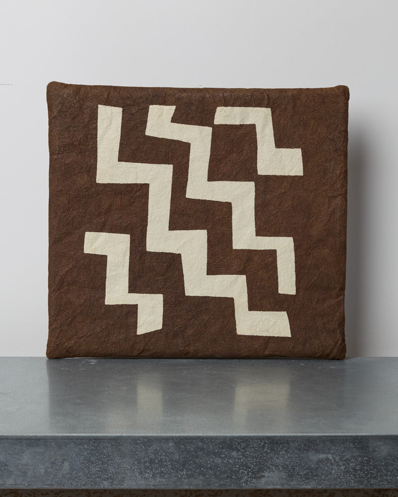 Fennica - Zigzag Zabuton Cushion - Brown