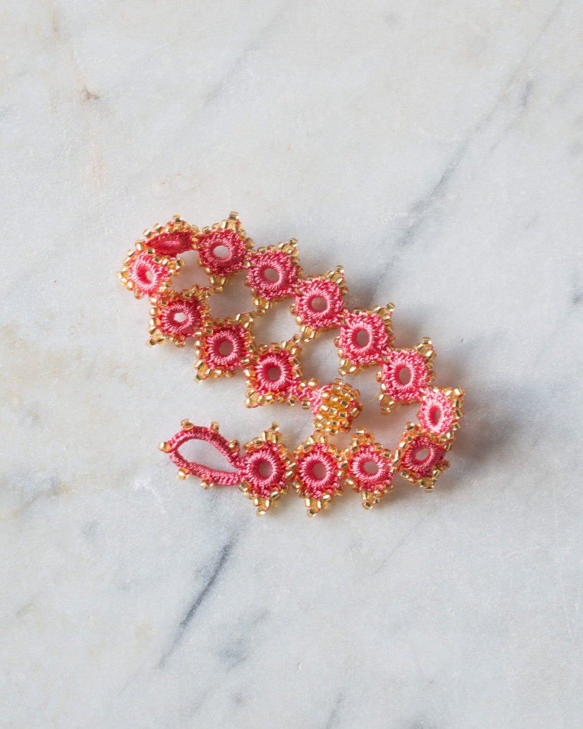 Ottomania - Bracelet Crochet Daisy - Rose & Or
