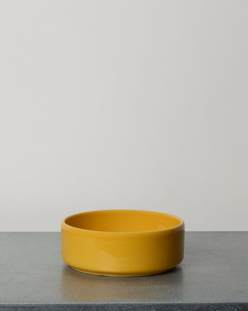 Merci - Flat Stoneware Bowl - Zeste Yellow
