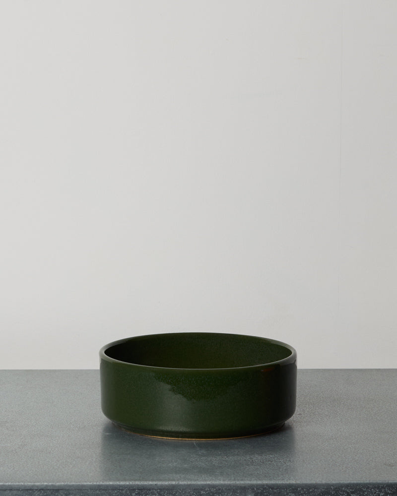Merci - Bol Plat En Grès - Vert Cardamome