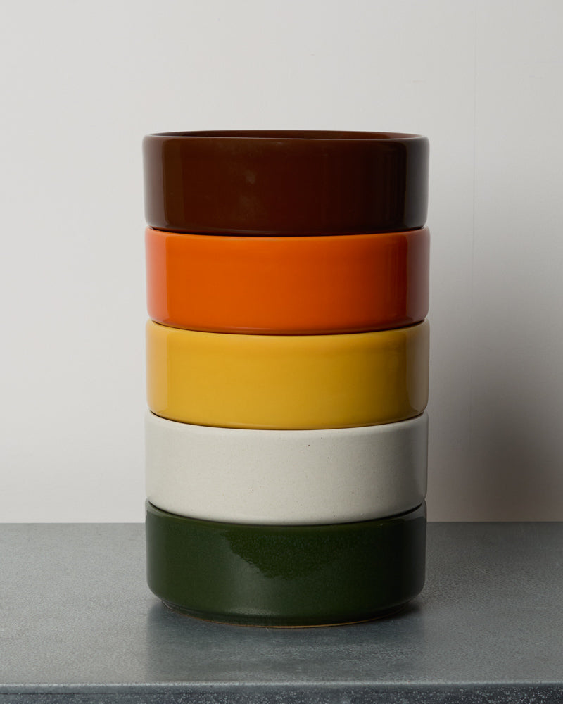 Merci - Flat Stoneware Bowl - Zeste Yellow