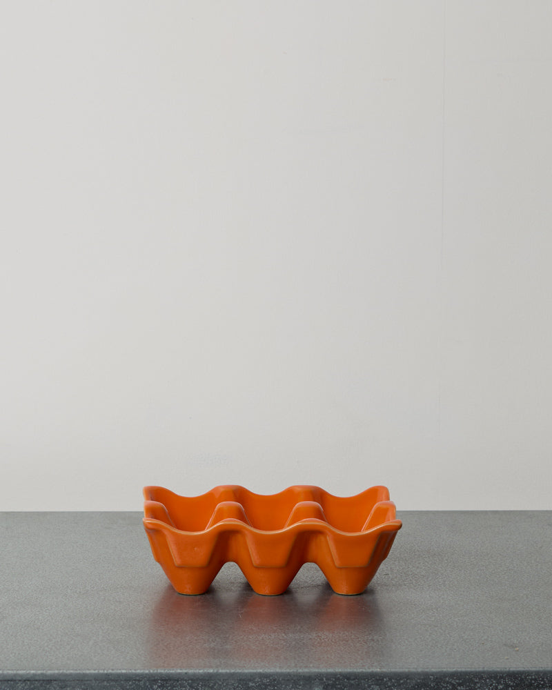 Merci - Porte-Œufs En Grès - Orange Curcuma