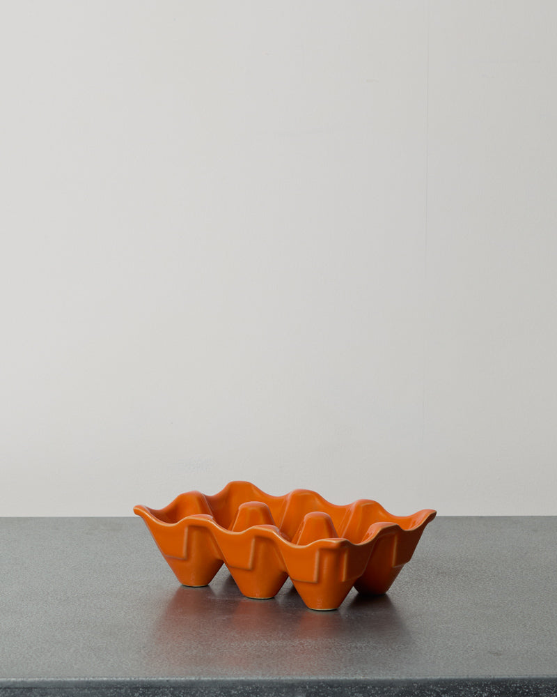 Merci - Porte-Œufs En Grès - Orange Curcuma