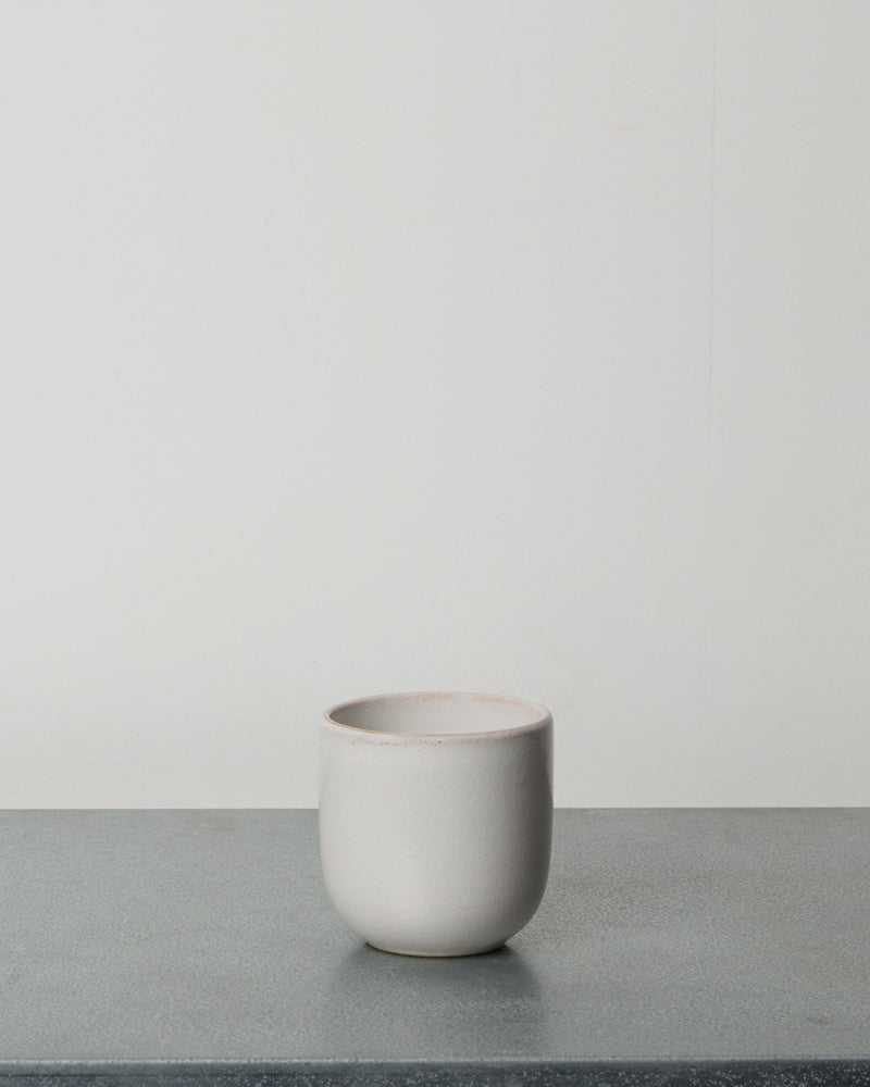 Merci - Tasse À Cappuccino En Grès - Blanc Fleur De Sel
