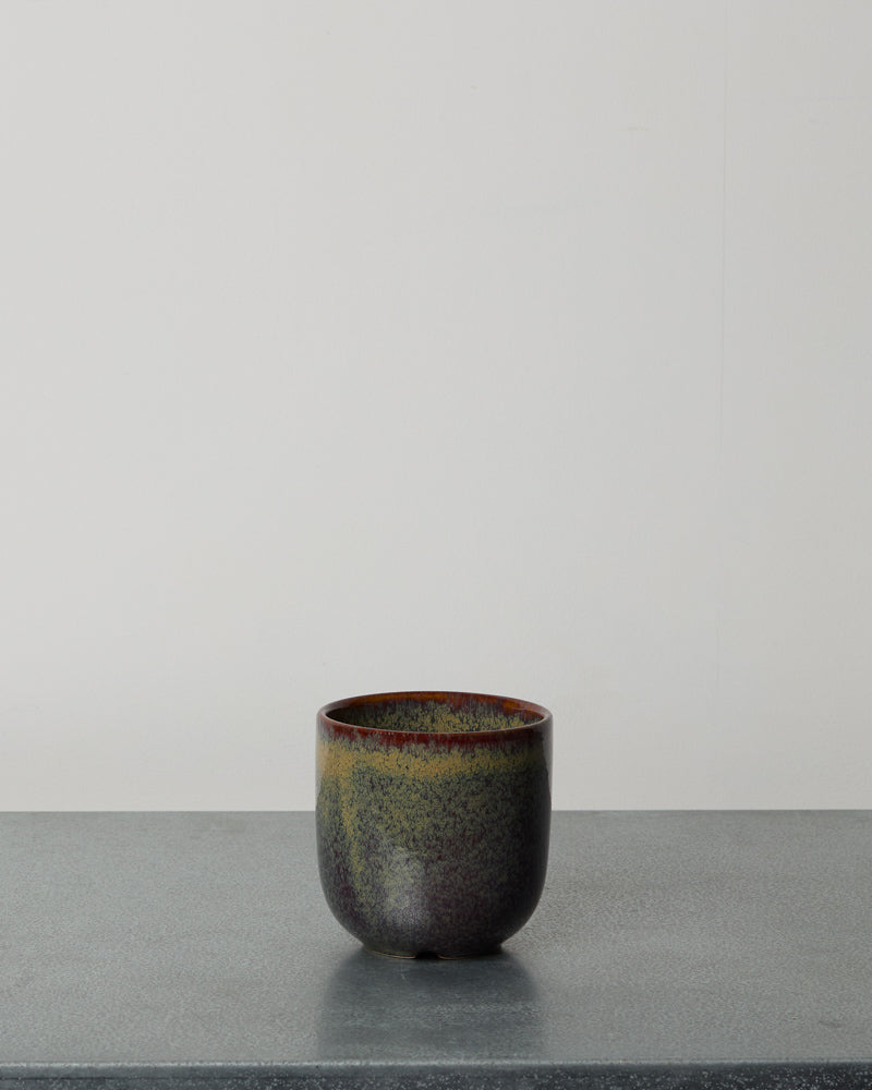 Merci - Tasse À Cappuccino En Grès - Jaspe Vert
