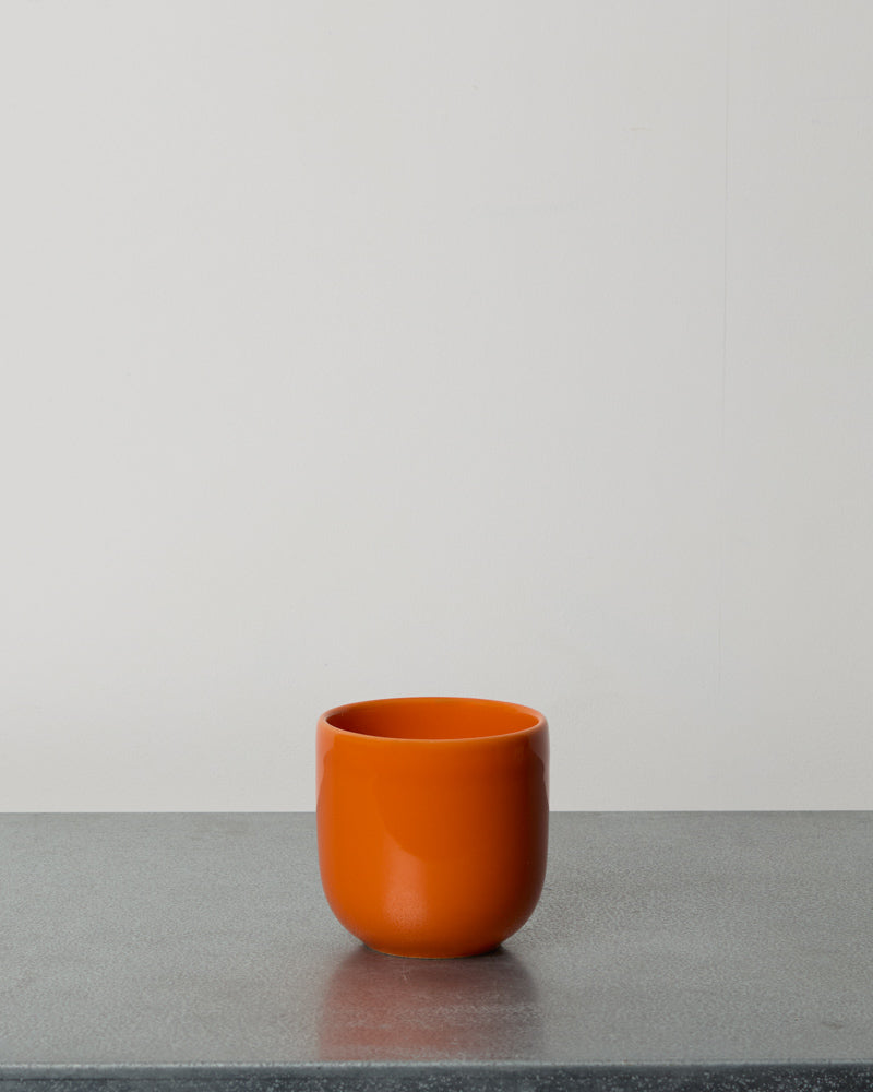 Merci - Tasse À Cappuccino En Grès - Orange Curcuma