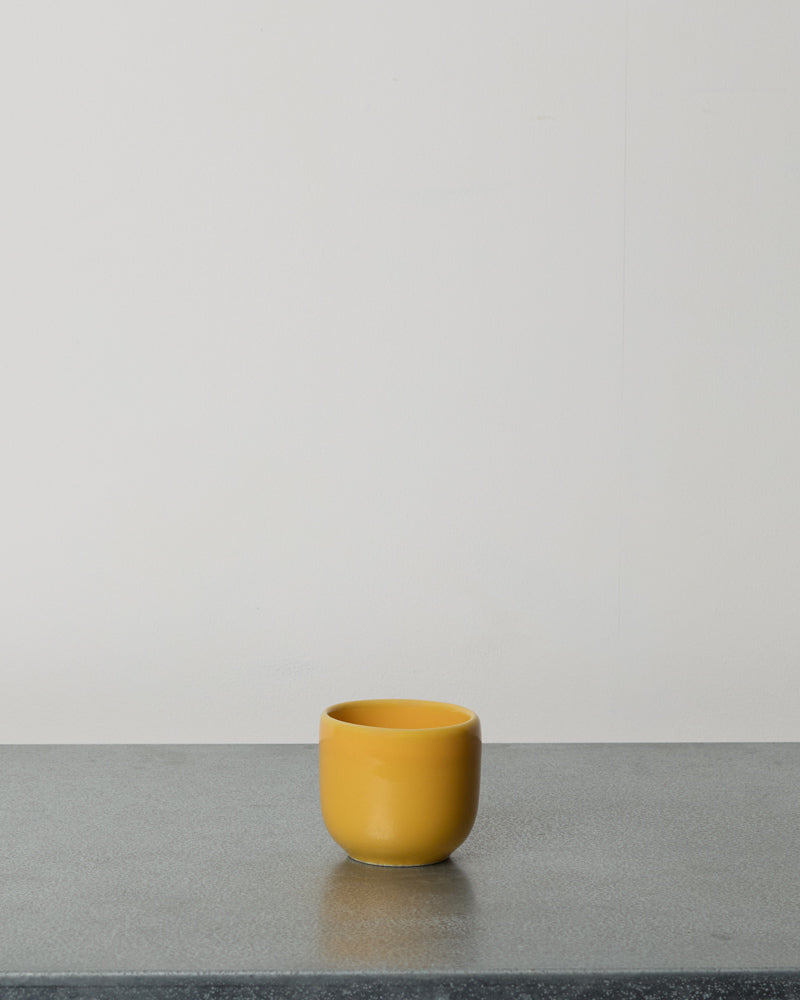 Merci - Tasse À Expresso En Grès - Jaune Zeste