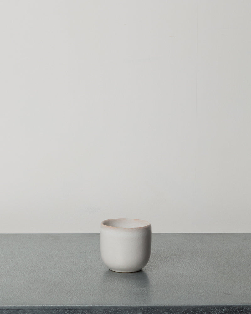 Merci - Tasse À Expresso En Grès - Blanc Fleur De Sel
