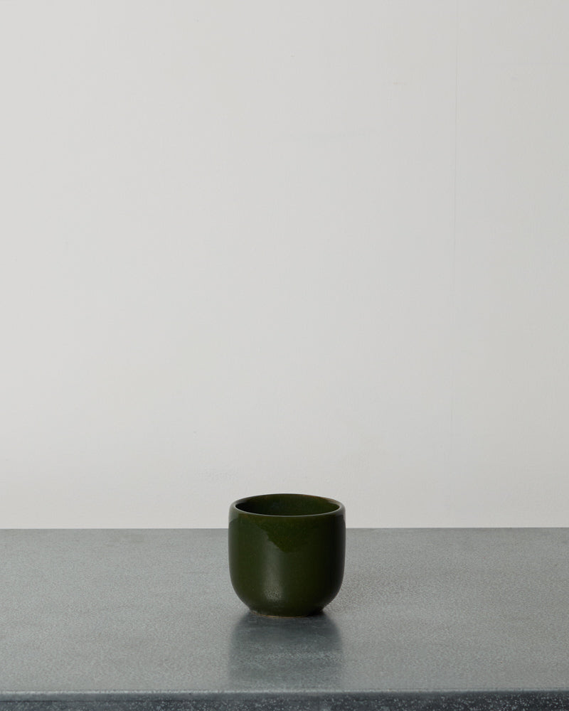 Merci - Tasse À Expresso En Grès - Vert Cardamome
