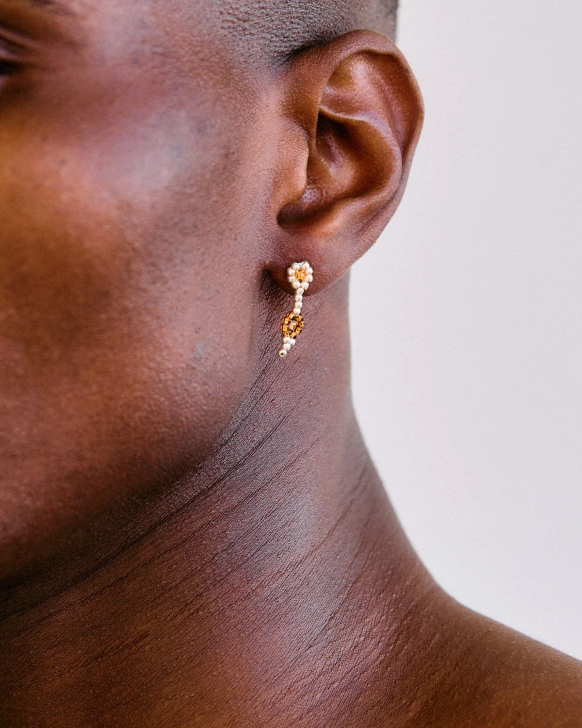 Pura Utz - Boucles d'oreilles Mixed Flor - Marron
