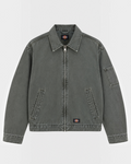 Akihito jacket Merci Paris by Dickies in faded green canvas with zipper and functional pockets