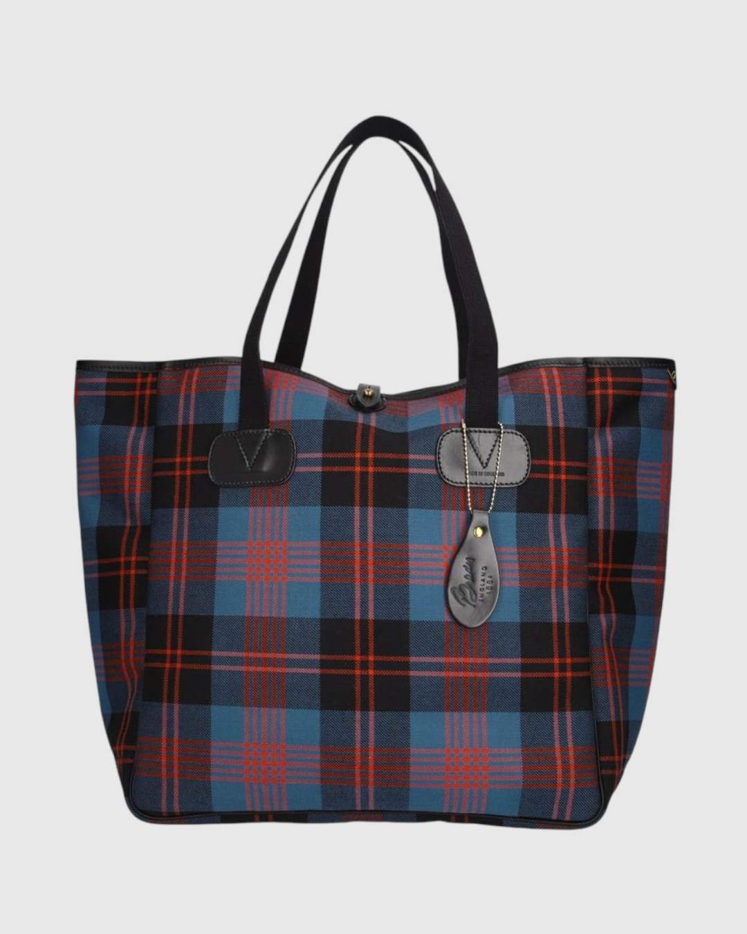 Brady Bags - Checkered Small Carryall Bag - Bleu & Red