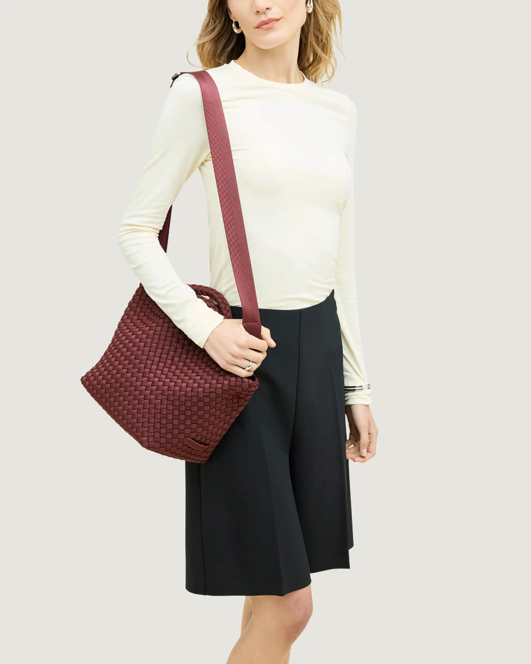 Naghedi - St Barths Small Tote Bag - Burgundy