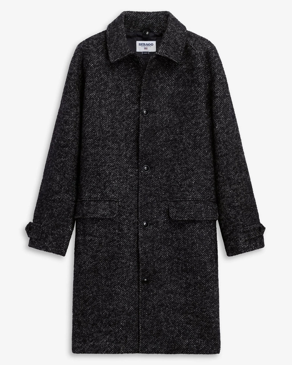 Sebago - Manteau Mohair Bingham - Gris Noir
