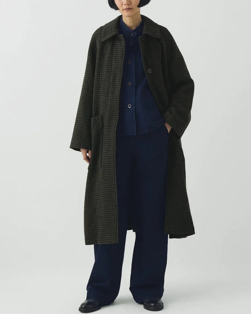 Toast - Manteau Franckie Carreaux - Olive & Noir