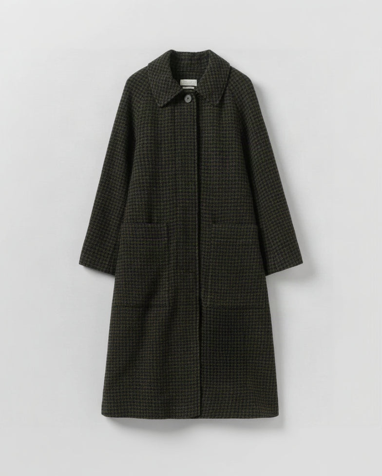 Toast - Manteau Franckie Carreaux - Olive & Noir