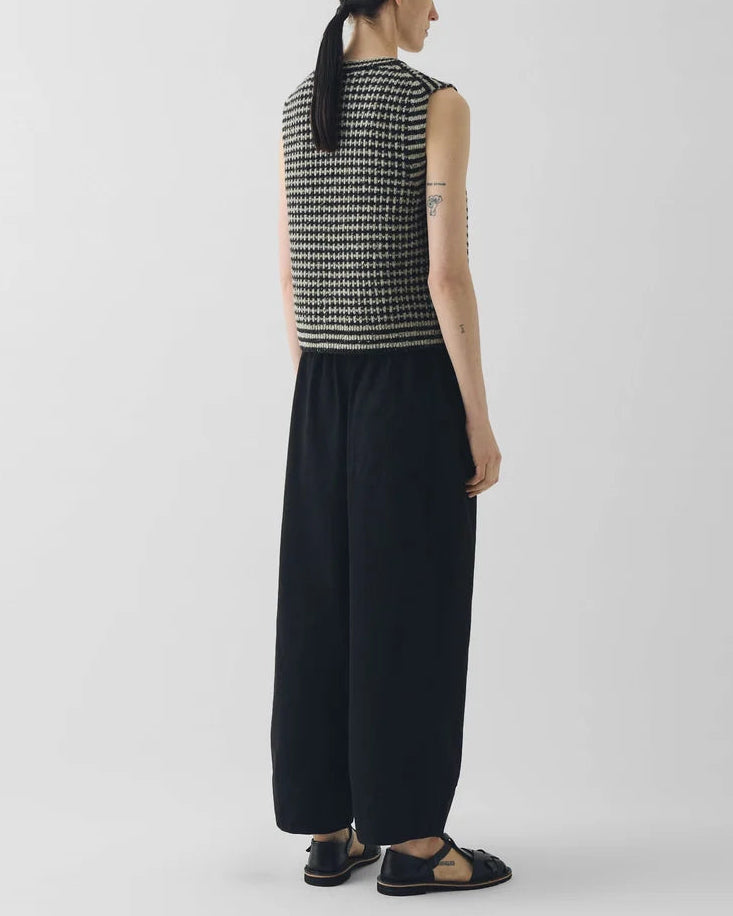 Toast - Pull Sans Manches Laine Donegal - Lin & Charbon