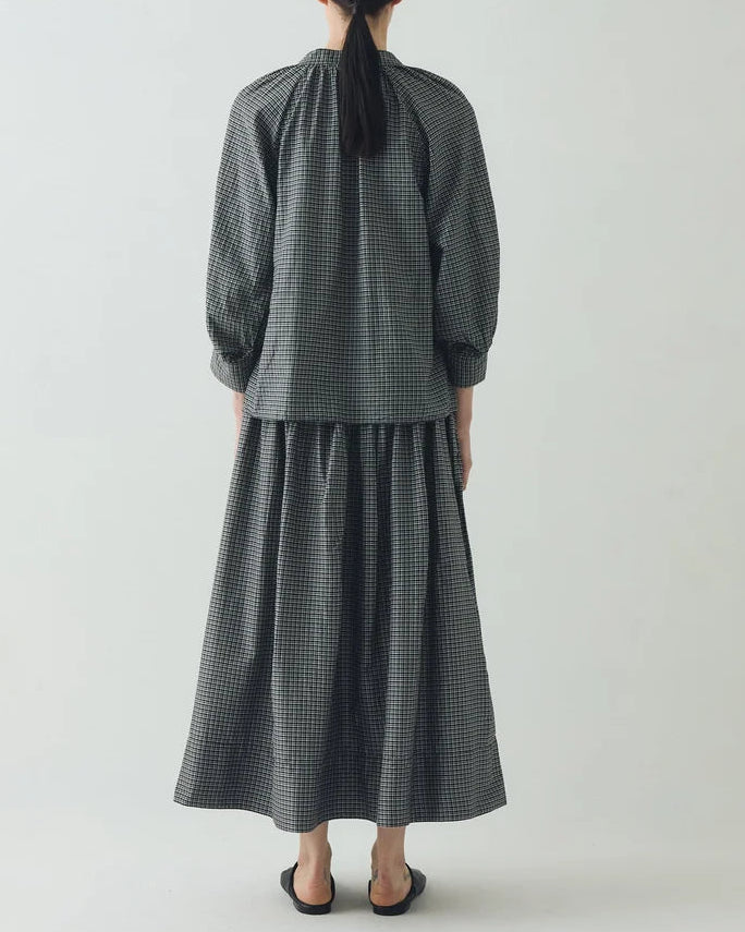 Toast - Checkered Skirt - Ecru & Black