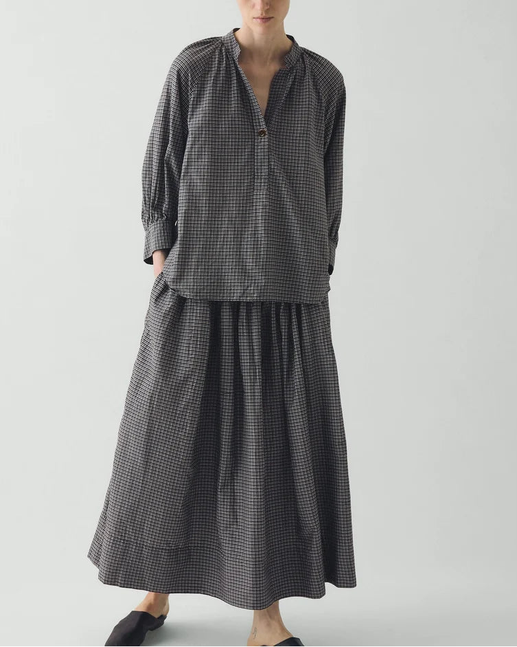 Toast - Catrin Check Shirt - Ecru & Black