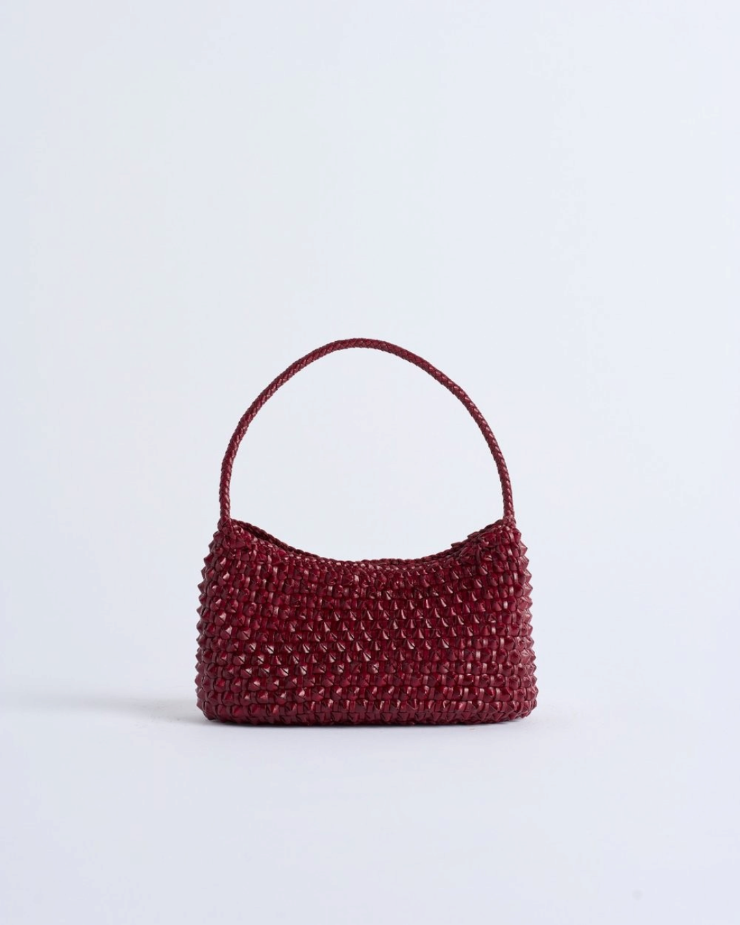 Sac Merci Paris Dragon Diffusion Basilic Cactus en cuir de buffle bordeaux tressé à la main