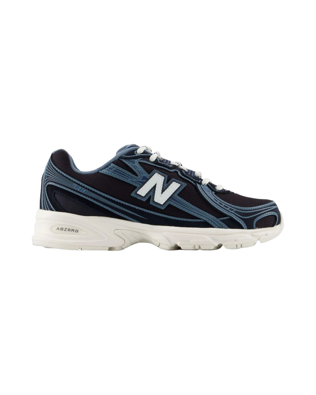 Baskets Merci Paris New Balance 740 Dark Night et Sea Salt avec tige en mesh et semelle amortissante ABZORB