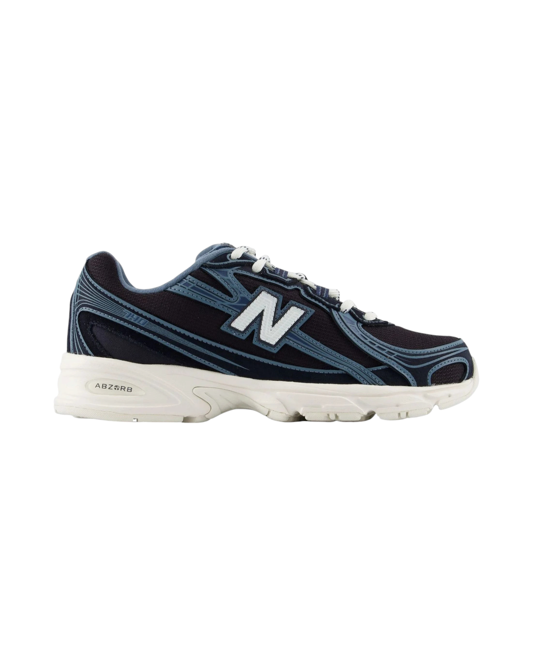 Baskets Merci Paris New Balance 740 Dark Night et Sea Salt avec tige en mesh et semelle amortissante ABZORB