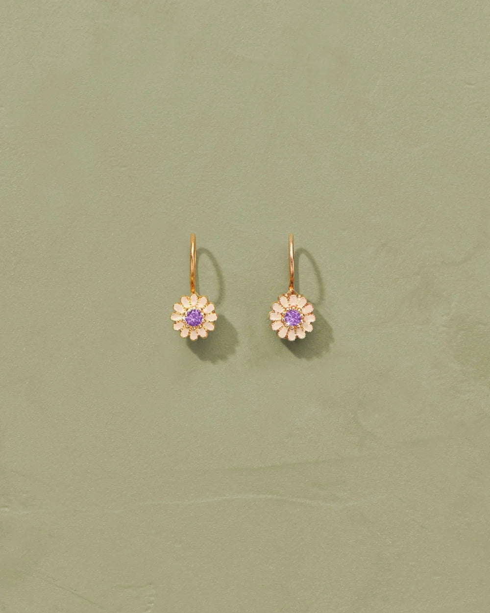 Tityaravy - Boucles d'oreilles Bo Sai - Amethyste Blanc