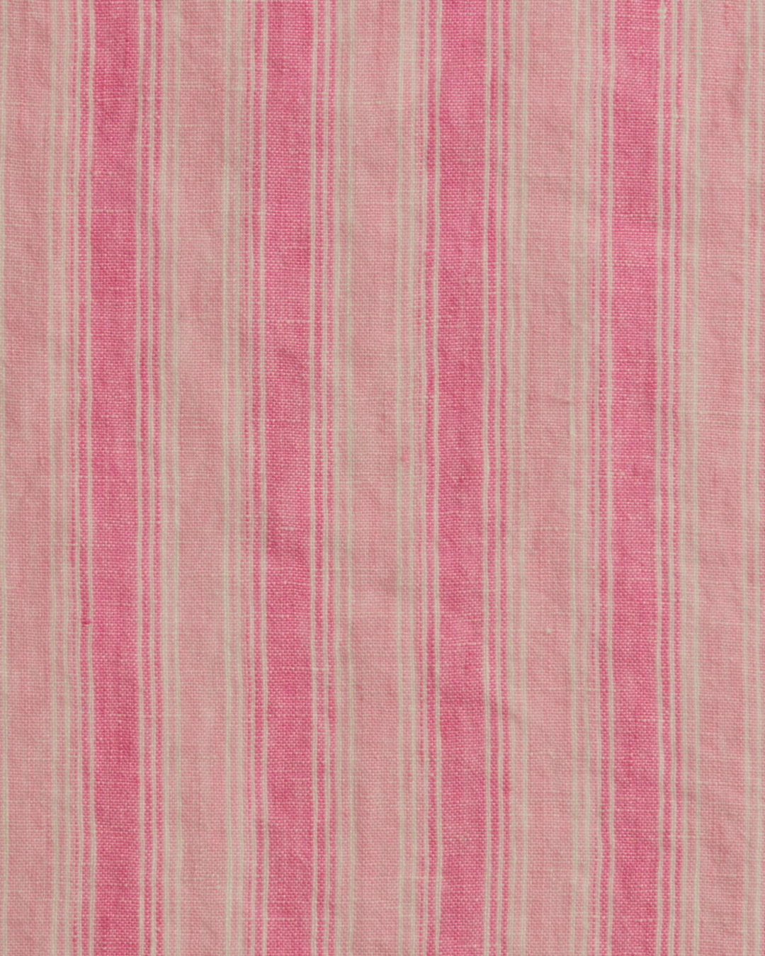 Merci - Cabas En Lin Lavé - Rayures Trame Rose